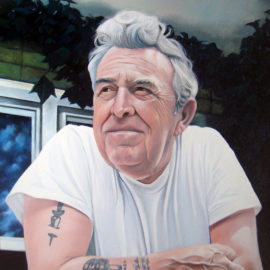 Elderly Man Portrait Commission, 18″ x 24″, Oil on Canvas, 2004, by Artist Charles C. Clear III
