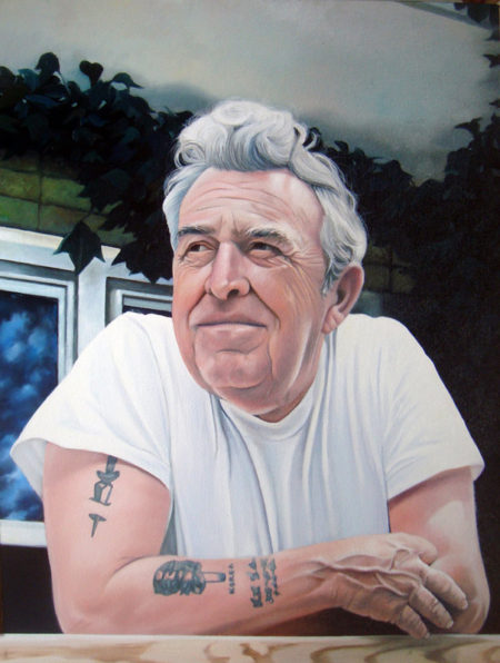 Elderly Man Portrait Commission, 18″ x 24″, Oil on Canvas, 2004, by Artist Charles C. Clear III