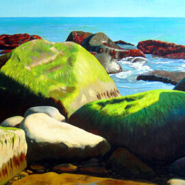 Emerald Bay Narragansett Rhode Island Painting by Artist Charles C. Clear III