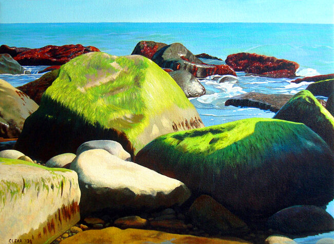 Emerald Bay Narragansett Rhode Island Painting by Artist Charles C. Clear III