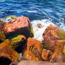 Point Judith Seascape Study by Rhode Island Artist Charles C. Clear III