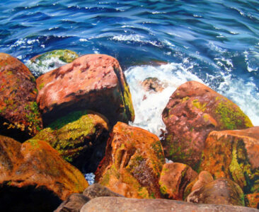 Point Judith Seascape Study by Rhode Island Artist Charles C. Clear III