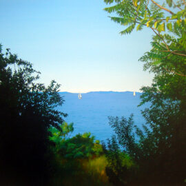 Taylor Point in Jamestown Rhode Island Seascape Painting by Artist Charles C. Clear III