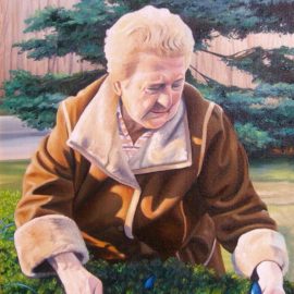 Elderly Woman Oil Painting, 12 ” x 16″, Oil on Canvas, 2006, by Artist Charles C. Clear III