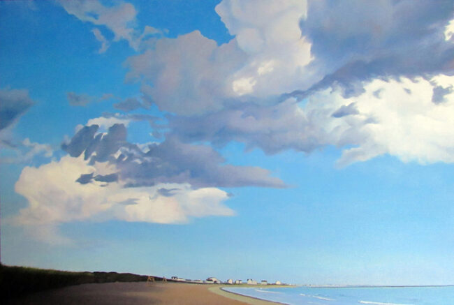 East Matunuck State Beach Painting, 24" x 36", Oil on Canvas, 2016, by Artist Charles C. Clear III