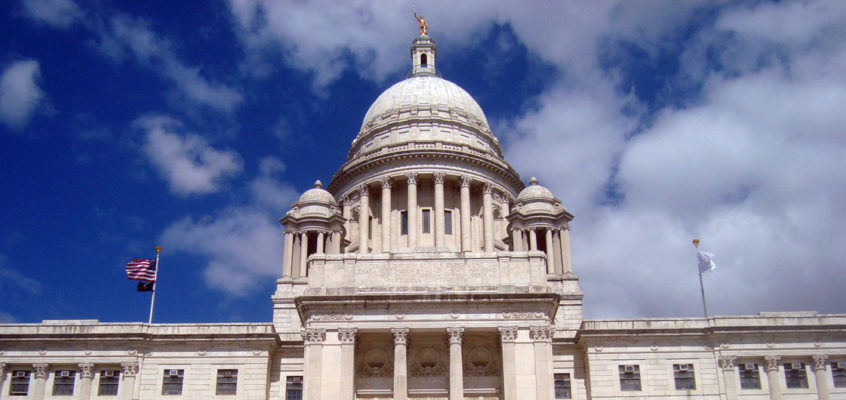 The Rhode Island State House in Providence, Rhode Island