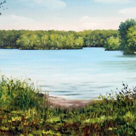 Lincoln Woods Plein Air Painting by Artist Charles C. Clear III