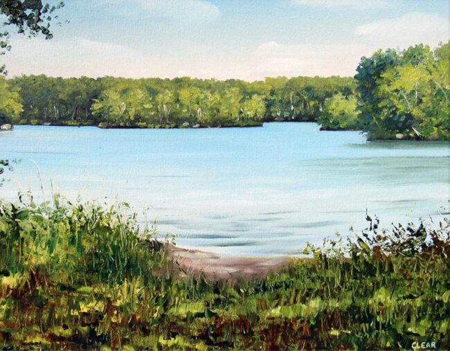 Lincoln Woods Plein Air Painting by Artist Charles C. Clear III