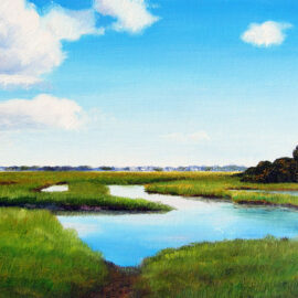Marsh Painting in Matunuck Rhode Island by Artist Charles C. Clear III
