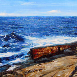 Waters Edge Plein Air Painting by Rhode Island Artist Charles C. Clear III