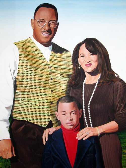 Family Portrait Painting by Rhode Island Artist Charles C. Clear III