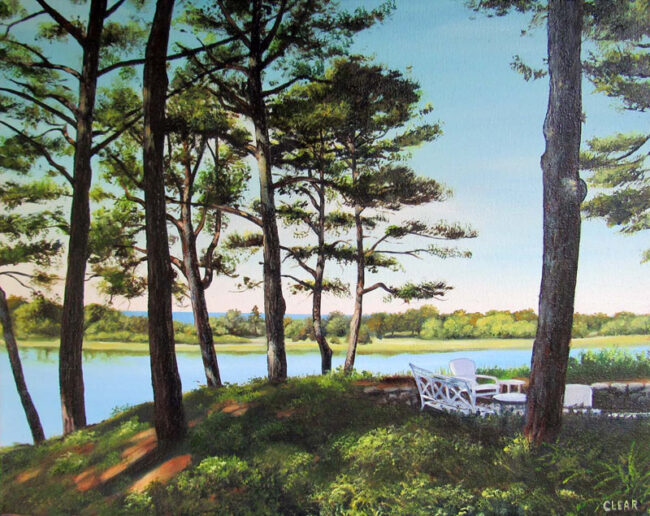 Oyster Harbors in Osterville Massachusetts as painted by Artist Charles C. Clear III