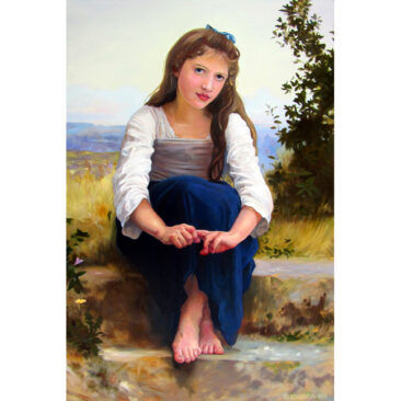 Reverie by Bouguereau painted for 'Fakes and Forgeries' Art Exhibit at Spring Bull Gallery in Newport, Rhode Island by Charles C. Clear III won the People's Choice Award