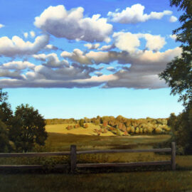 Sunset Farm on Great Road in Lincoln Rhode Island by Artist Charles C. Clear III