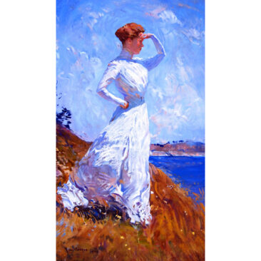 Copy of Sunlight painting by Frank Weston Benson painted for 'Fakes and Forgeries' Art Exhibit at Spring Bull Gallery in Newport, Rhode Island by Charles C. Clear III won BEST IN SHOW