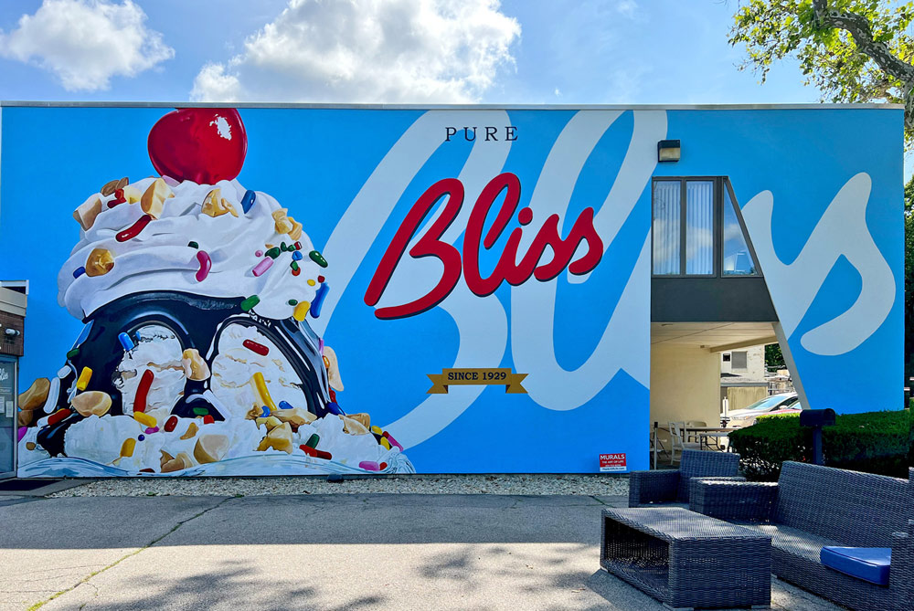 Pure Bliss Ice Cream Sundae Mural by Artists Charles C. Clear III and Bonnie Lee Turner
