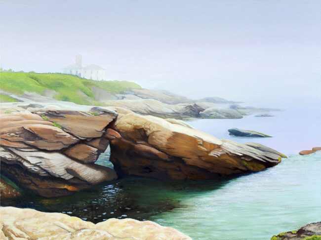 Beavertail Light Painting by Artist Charles C. Clear III