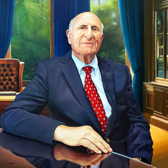 Commissioned Portrait of Attorney Painted as Retirement Gift by Charles C. Clear III
