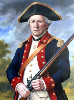 Hand-painted oil portrait of Dr. Joseph Warren, American Revolutionary leader, by Charles C. Clear III
